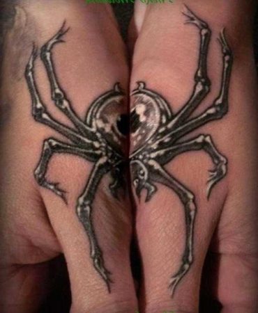 парные тату паука