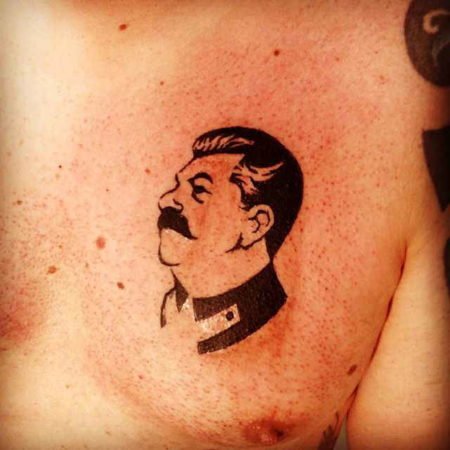 Сталина тату на груди