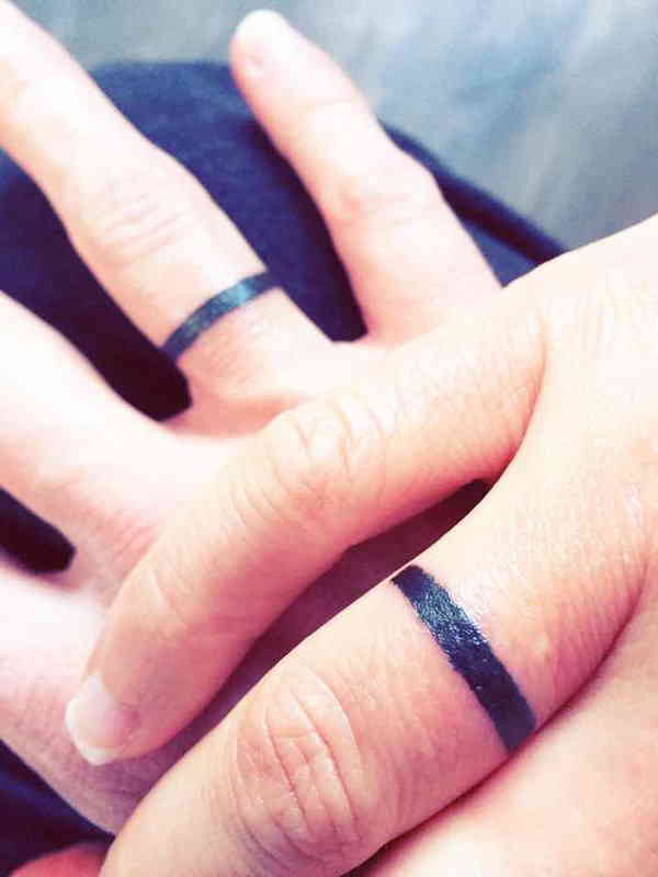 Обручальные кольца тату