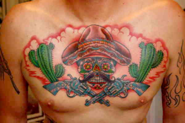 Мексиканские тату на груди